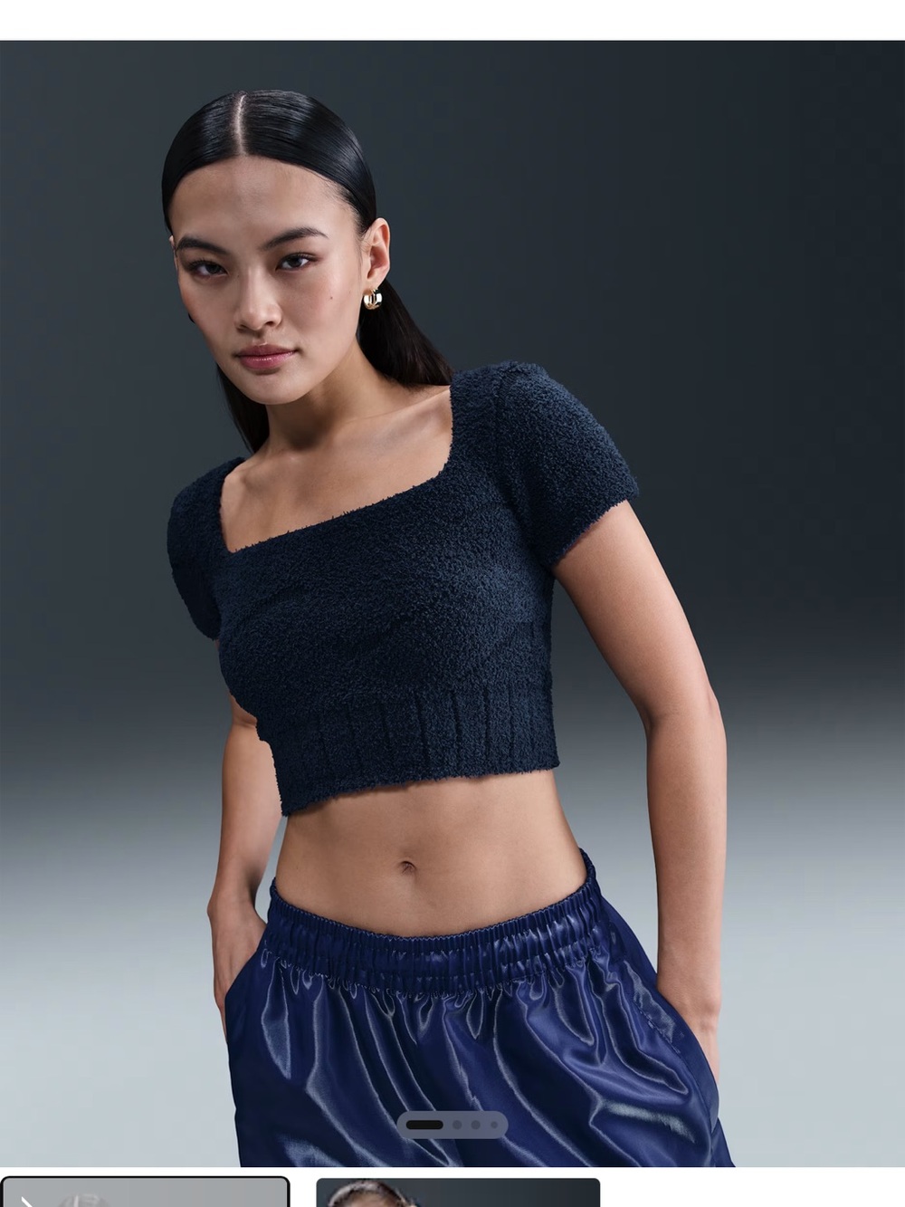 Nike sportswear Phoenix cozy bouclé - women’s short-sleeve cropped knit top - Picture 3 of 10